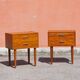 Pair of 2 vintage Danish bedside tables from the 1960s, in teak.