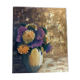 Huile sur toile, bouquet de fleurs