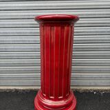 Old large Sarreguemines ceramic pedestal column