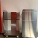Pair of brushed aluminum bedsides