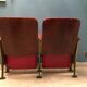 Pair 1950 1960 vintage cinema armchairs
