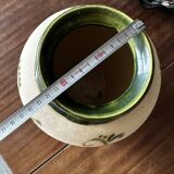 Art Deco vase signed GV (Croismare) raw and glazed ceramic