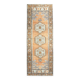 Green & Orange Wool Persian Runner Rug, 107x291Cm