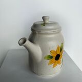Vintage sunflower teapot Sarreguemines model Farandole H:20cm