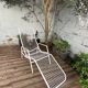 Vintage wired metal chaise longue