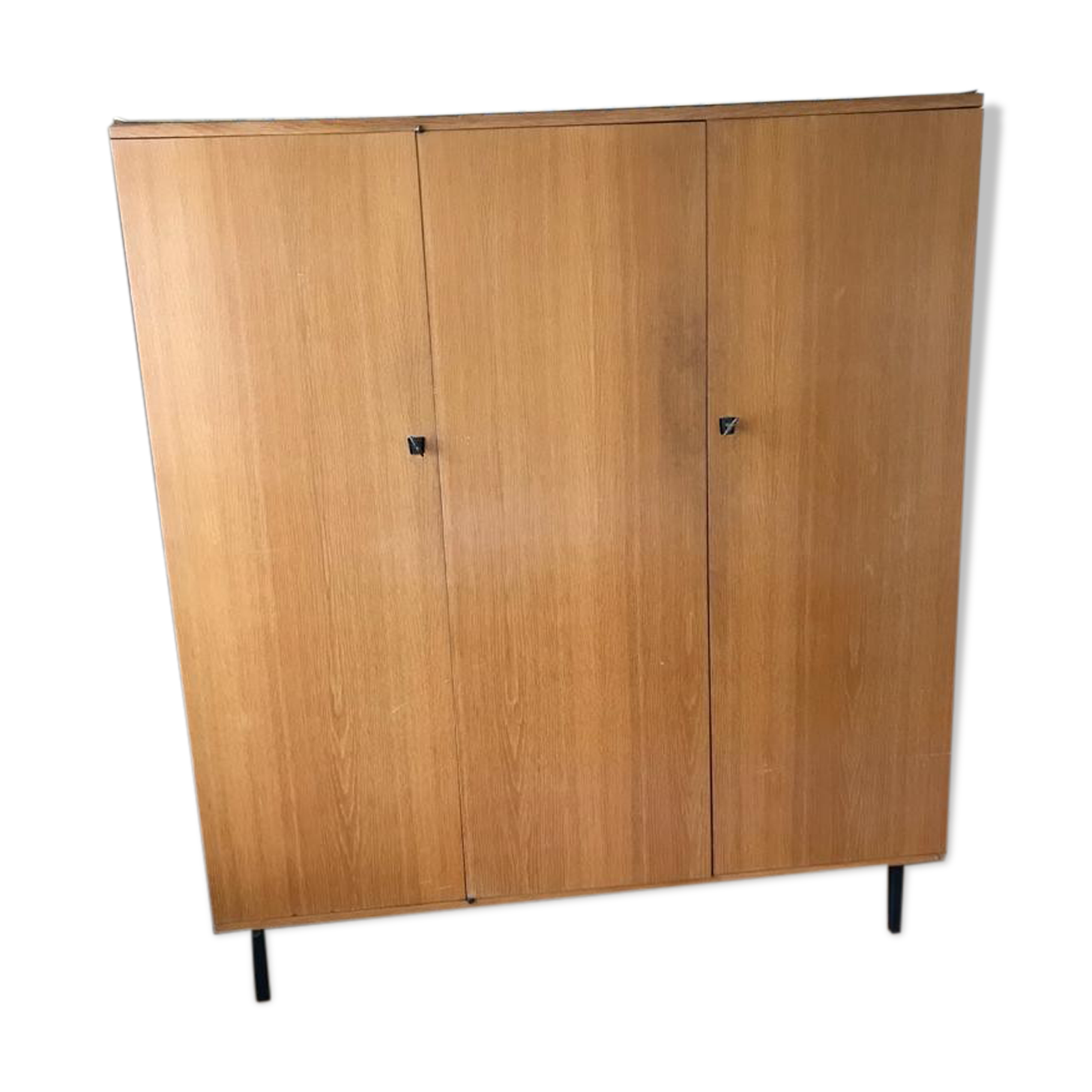 Vintage wardrobe veneer blond oak varnished