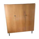 Armoire vintage placage chêne blond verni