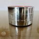 Set of 3 stackable ashtrays in colored melamine, chrome metal from the 70s