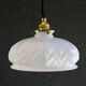 Old French suspension in white glass - kintsugi repair on top