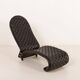 Chaise longue en cuir noir Verner Panton pour Fritz Hansen, années 1970.