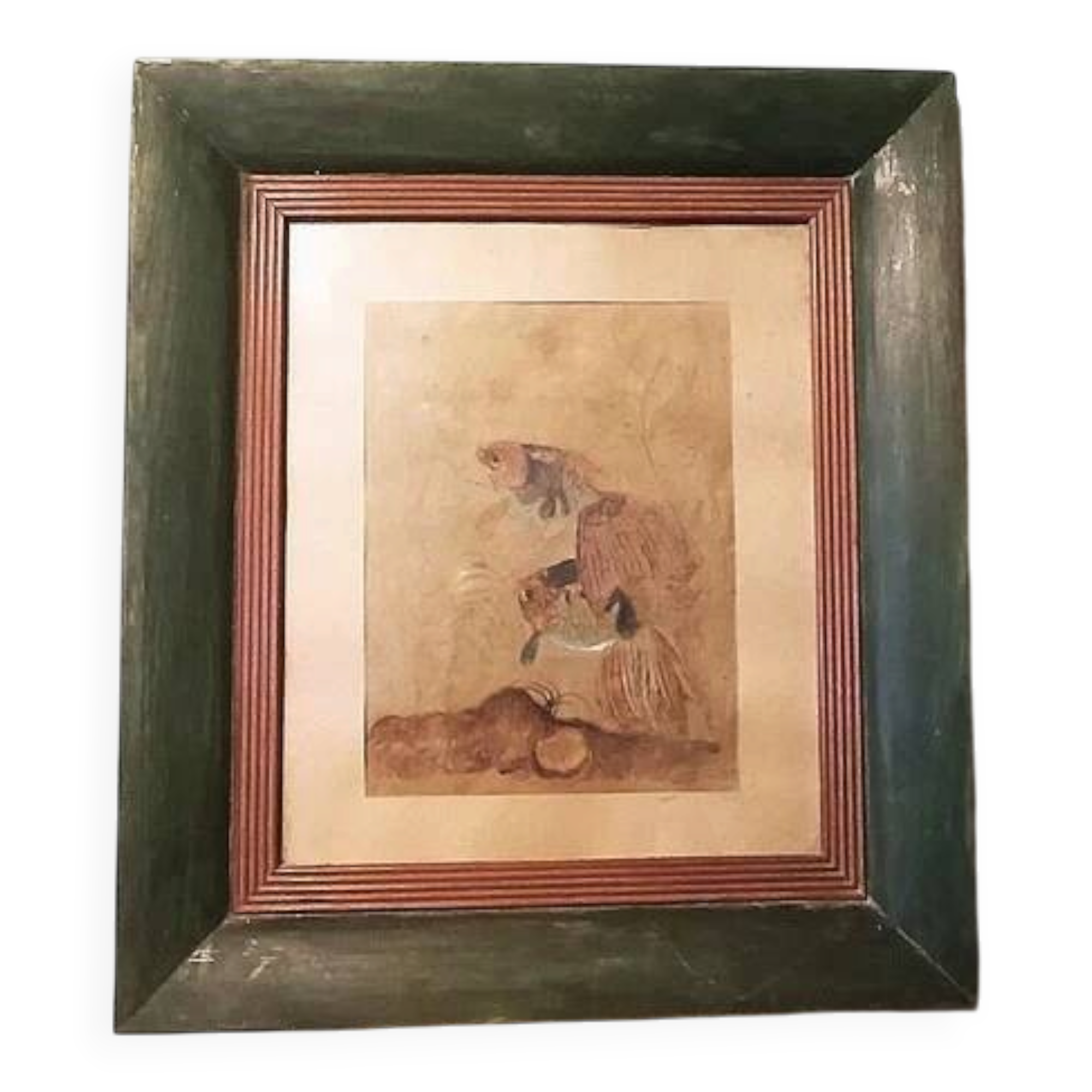 Mixed Technique - Fish - Silvio Polloni (Florence 1888-1972) Frame in Wood
