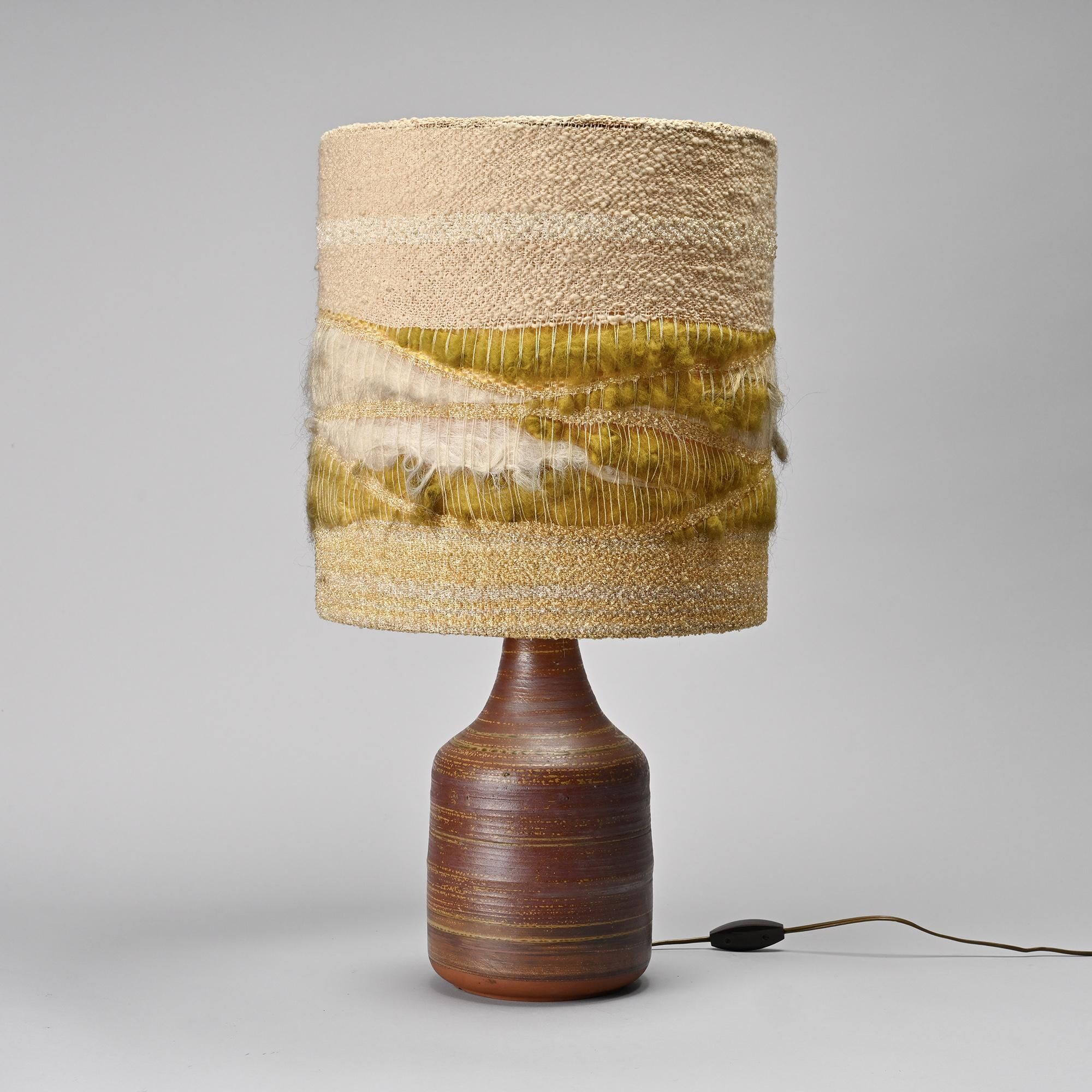 Ceramic lamp by Jacques Pouchain, Atelier Dieulefit, 1960s