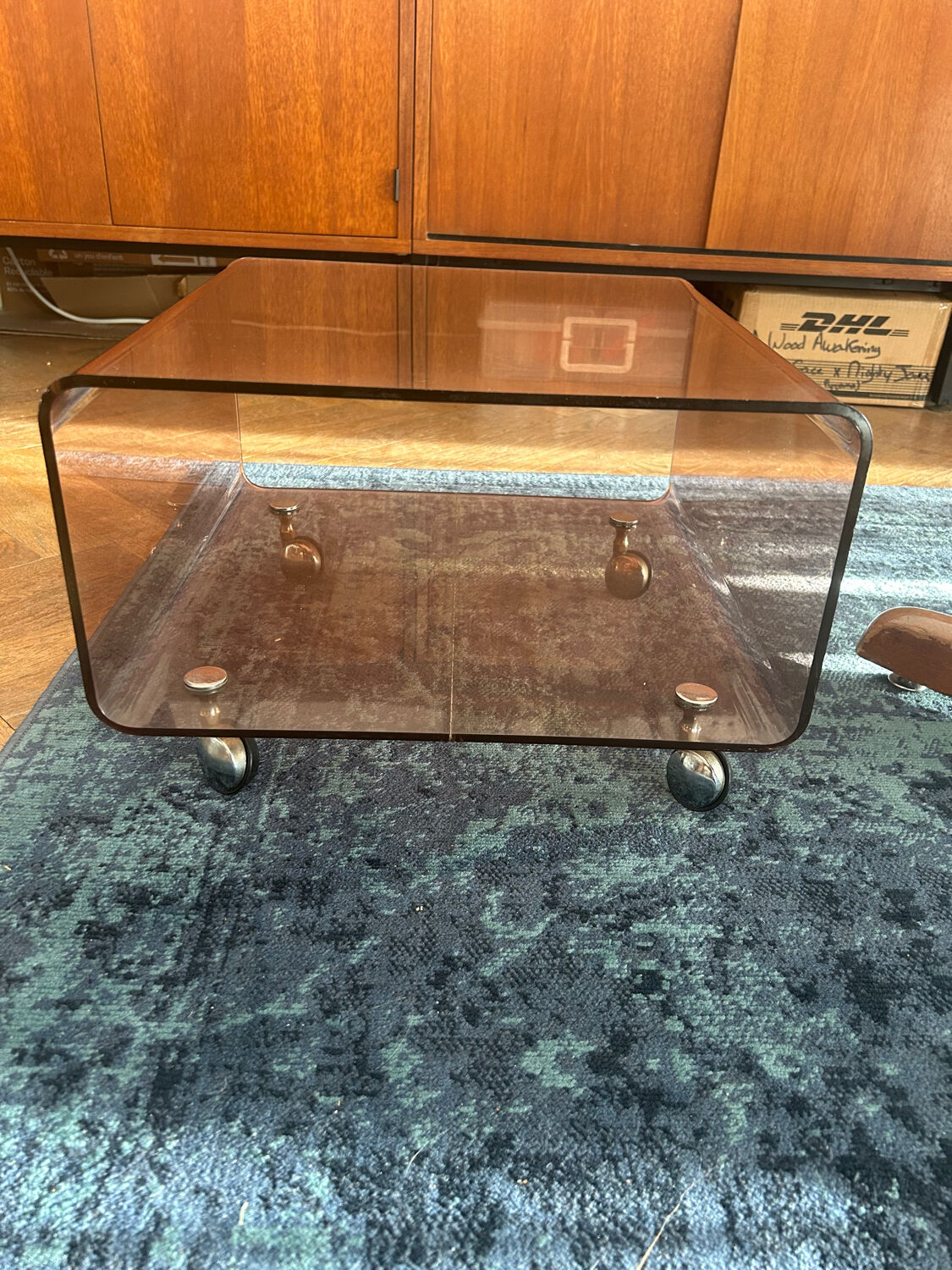 Rolling furniture/coffee table/nightstand/side table by michel dumas