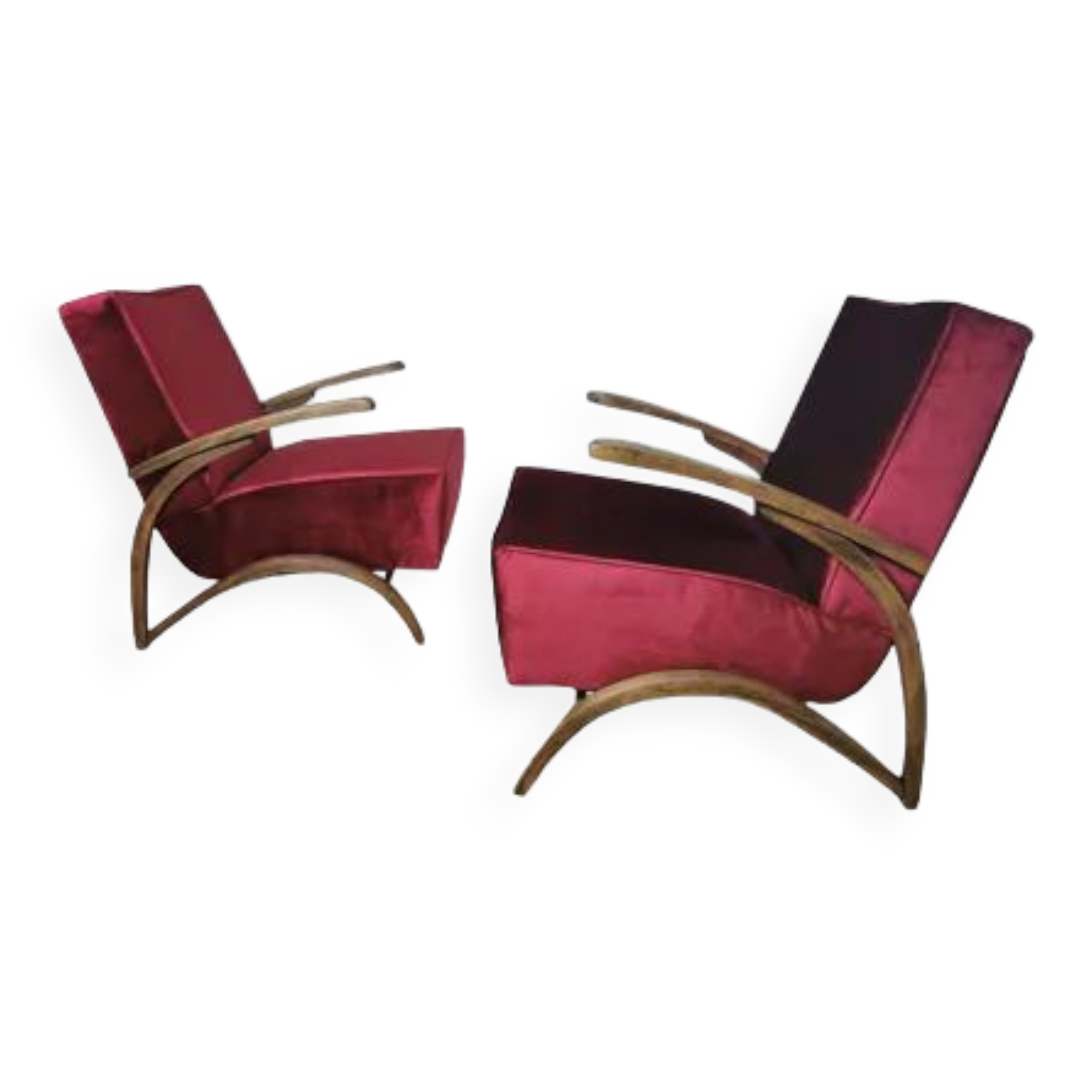 Art deco armchairs by Jindrich Halabala