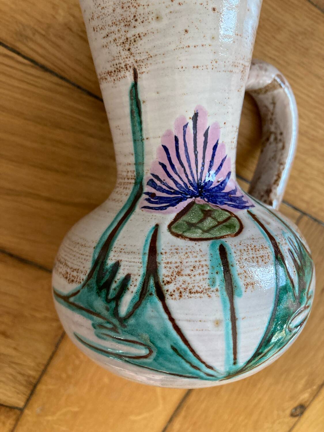 Small thistle pitcher Vallauris