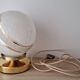 White Clichy Glass Globe Touch Lamp