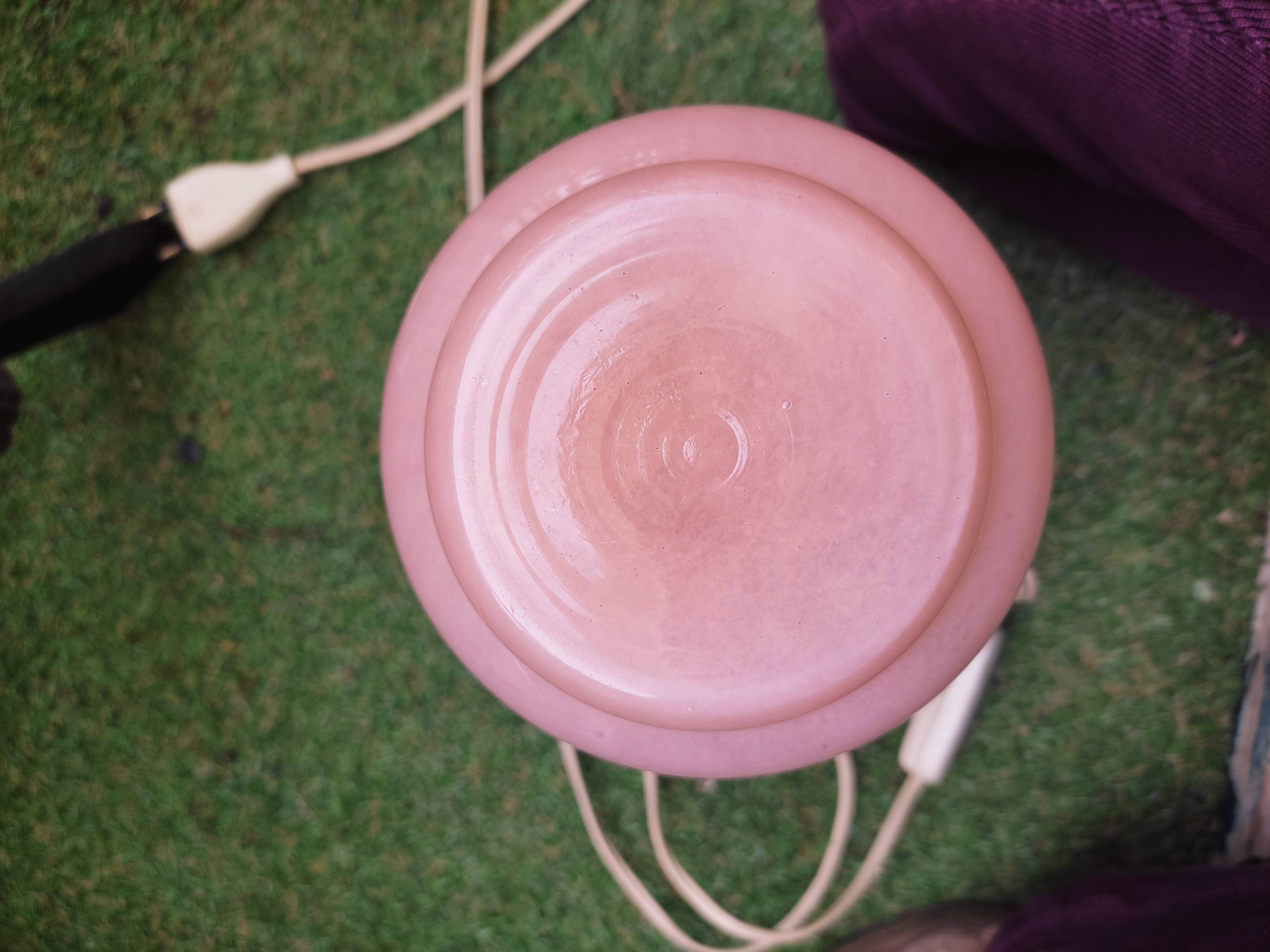 Art Deco pink glass lamp