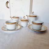 Lujoso Play para Café o Tee para respaldo en Porcelana Tharaud Limoges Modelo Austerlich