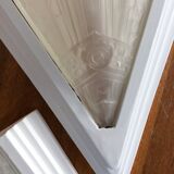 Pair of art deco-style pressed glass sconces