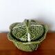 Vintage soup tureen cabbage in faience