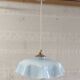 Suspension en verre opalin bleu ciel - mid.XXeme