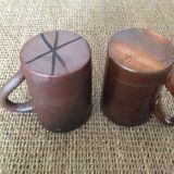 2 stoneware mugs