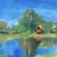 Painting The Red House by the Lake