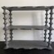 Antique grey wooden wall shelf – “bobine” model circa 1910