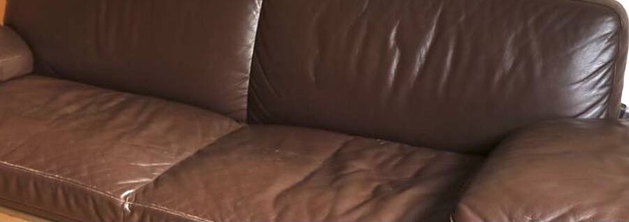 Designer leather sofa