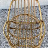 Rattan shell chair