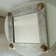 Vintage folk art mirror in cast aluminum and solid brass 60s/70s 50*50 cm