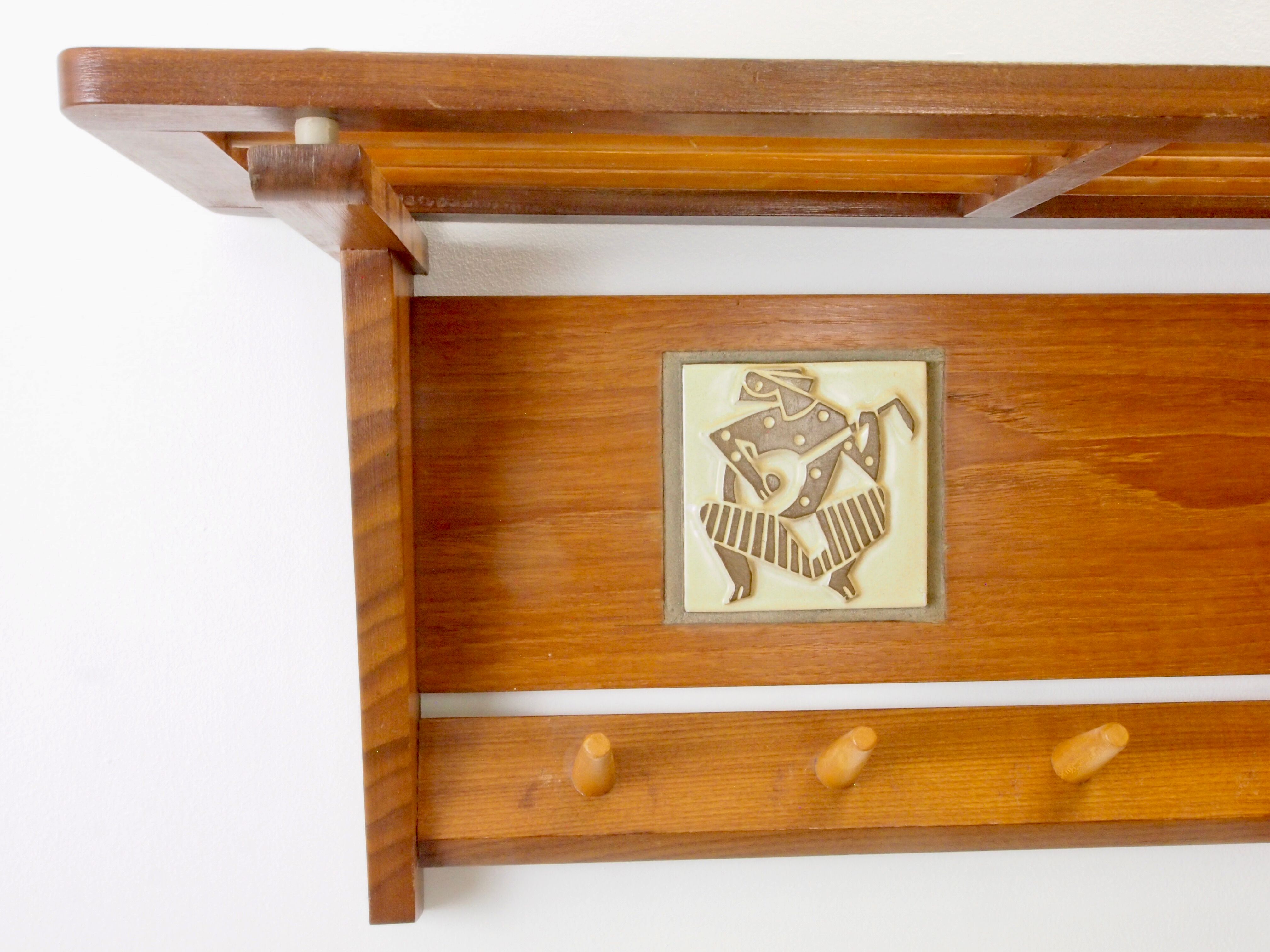 Wall coat rack with Ravelli ceramic tile