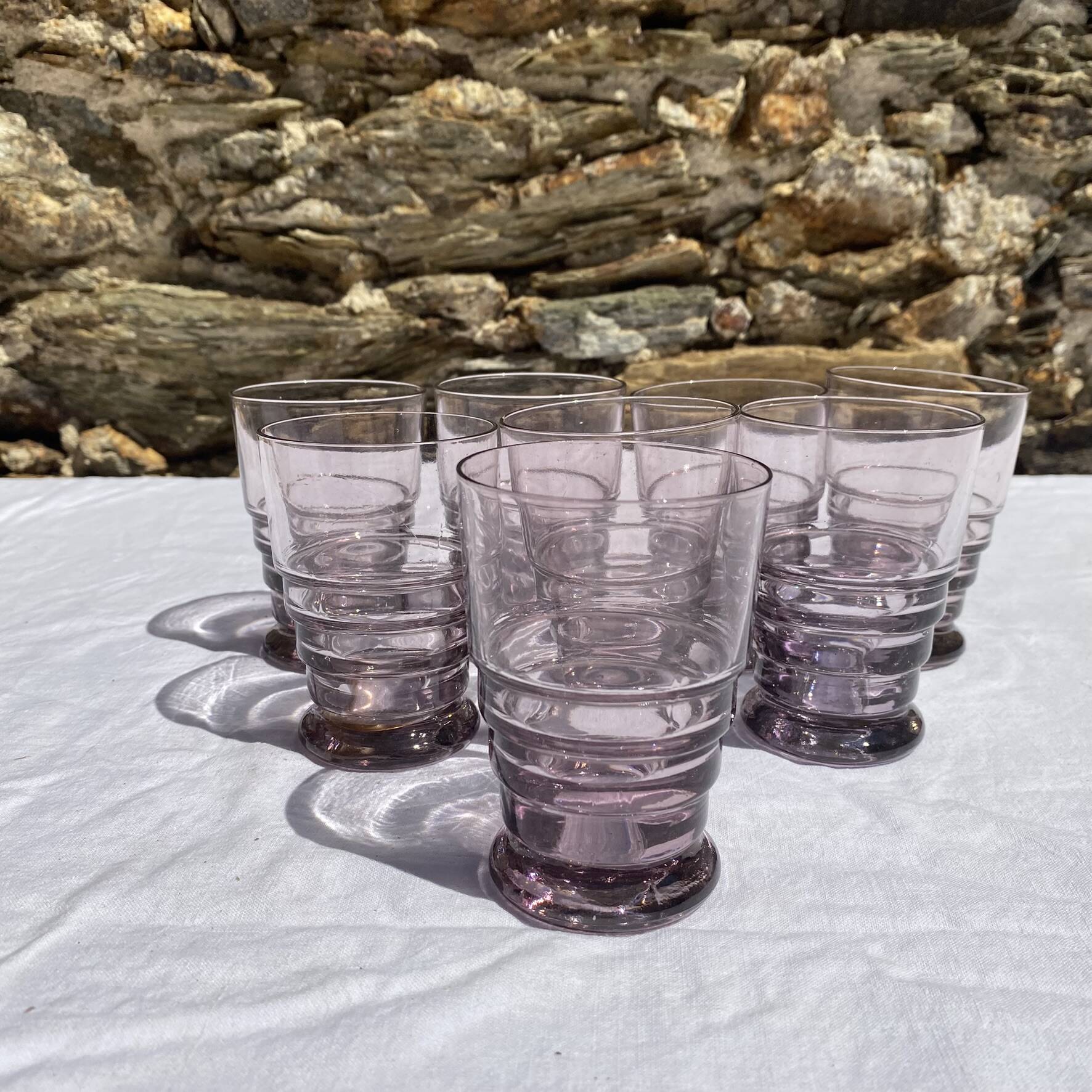 Art Deco water glasses
