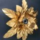 Hollywood Regency Florentine Flower-Shaped Gilt Flush Mount Hans Kögl Italy