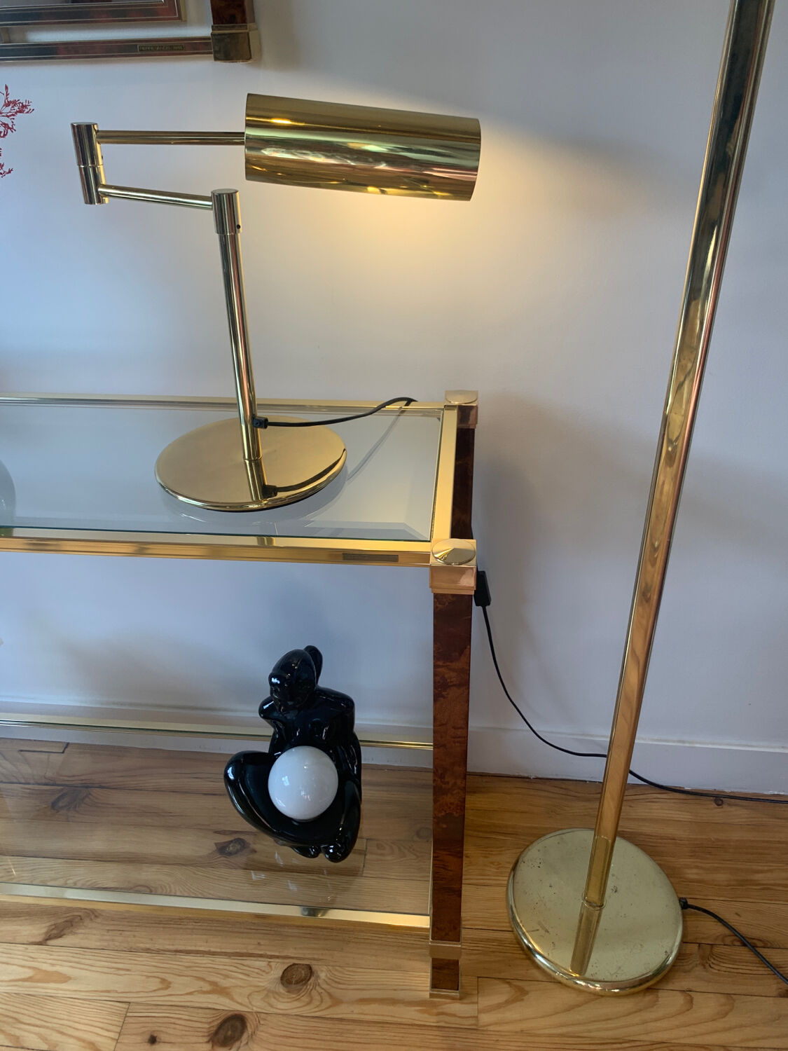 Italian brass floor lamp