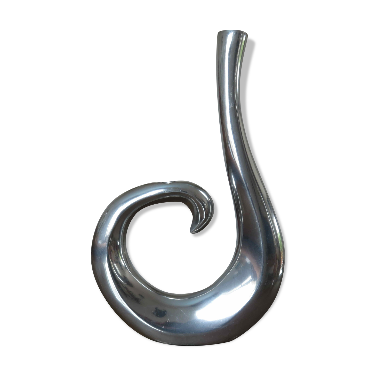 Design candle holder in cast aluminum 80s