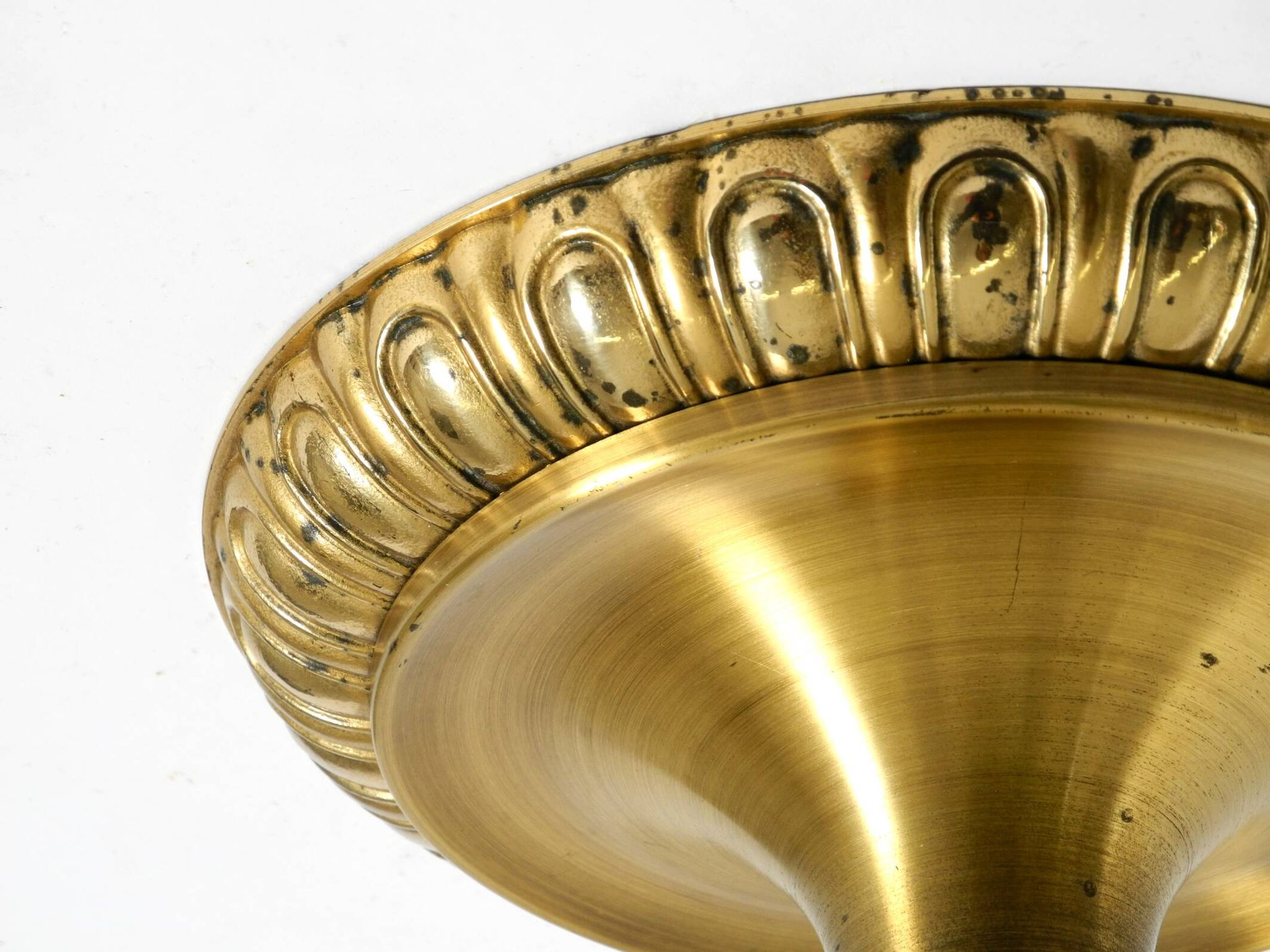 1960's Space Age Pop Art  brass and metal wall or ceiling lamp by Sölken