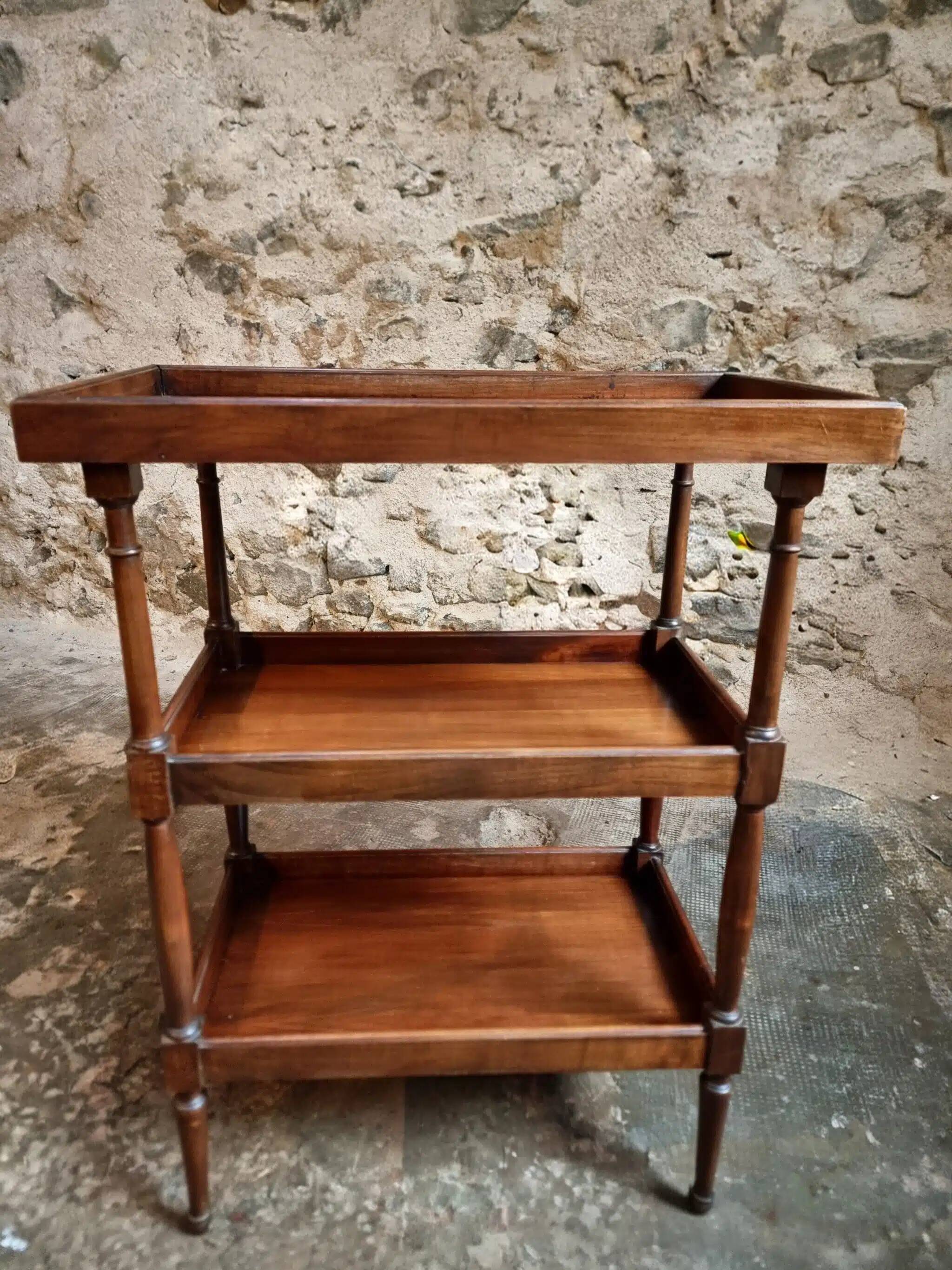 Vintage French shelf in cherry wood, 1920s.