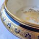 Grande bonbonnière en porcelaine de Limoges - Bleu de four et or -
