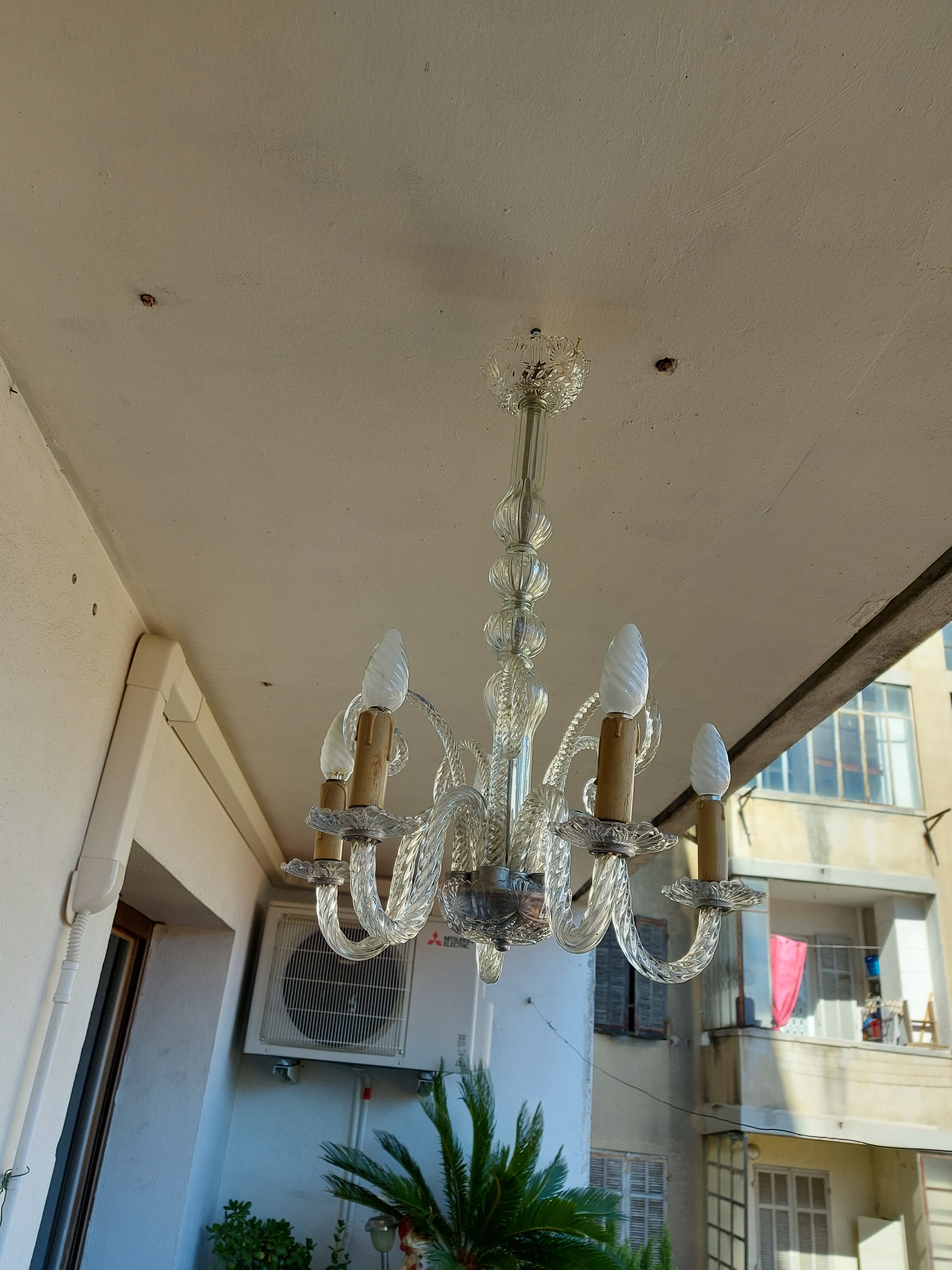 Murano 5-branched chandelier