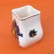 Polychrome ceramic vase fruit decoration (apples, grapes, pears...)
