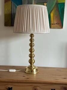 Pair of Mid-Century Brass Lamps by Enco, Sweden