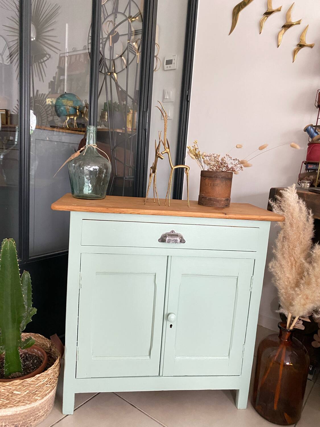 Almond green Parisian sideboard