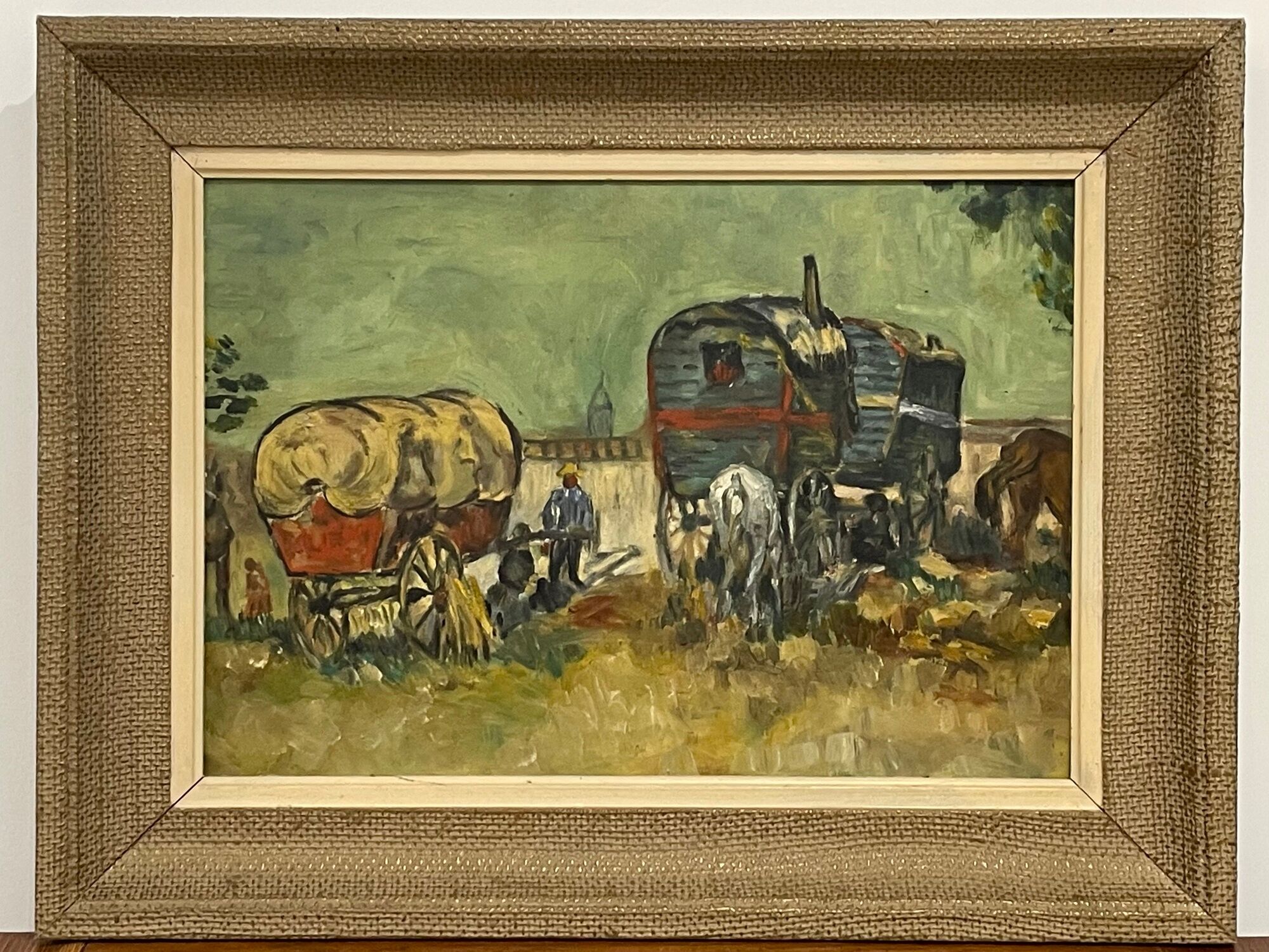 Table gypsy oil in painting