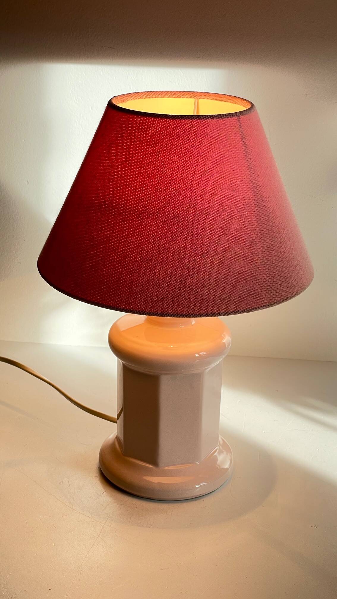 LAMPE Céramique Rose VINTAGE