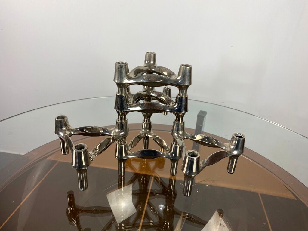 Lot of 6 BMF Nagel modular candlesticks 1970