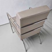 2 vintage nude leather "Cinema" easy chairs by Gunilla Allard for Lammhults | 1990s