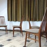 Set of 4 Model 'Eva' Dining Chairs by Niels Koefoed for Koefod Møbelfabrik, Denmark 1960s