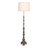 Baroque Revival solid Brass floor lamp France 1950s