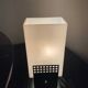 Vintage 50s lamp in opaline and perforated metal
